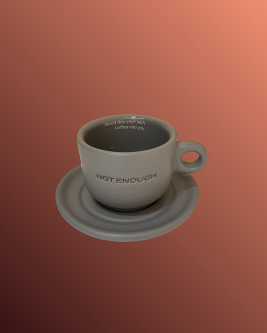 Flat White Cup 150ml - Gray