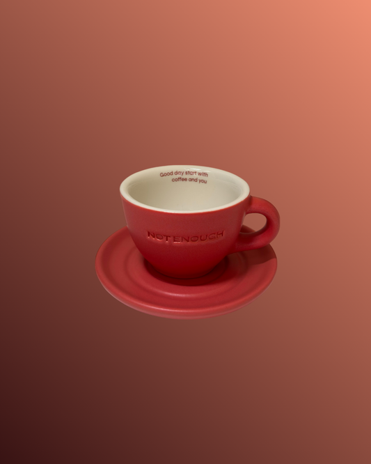 Flat White Cup 150ml - Red